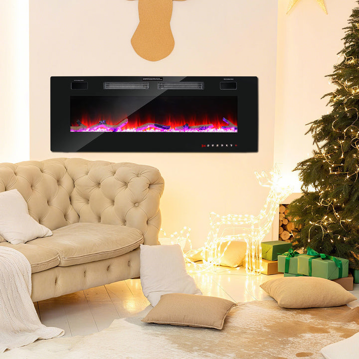 Sonnewelt Elektrokamin Wandkamin Einstellbarer Thermostat 750w/1500w