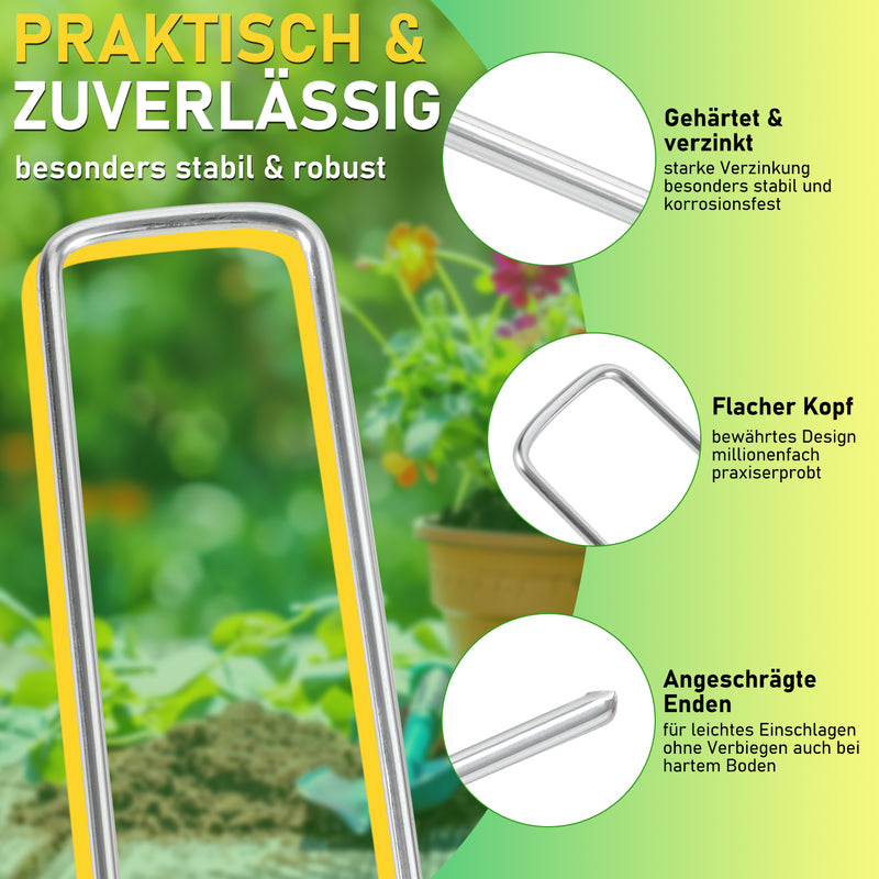 Sonnewelt Erdanker Bodenanker aus Verzinkt 50 Stück/100 Stück