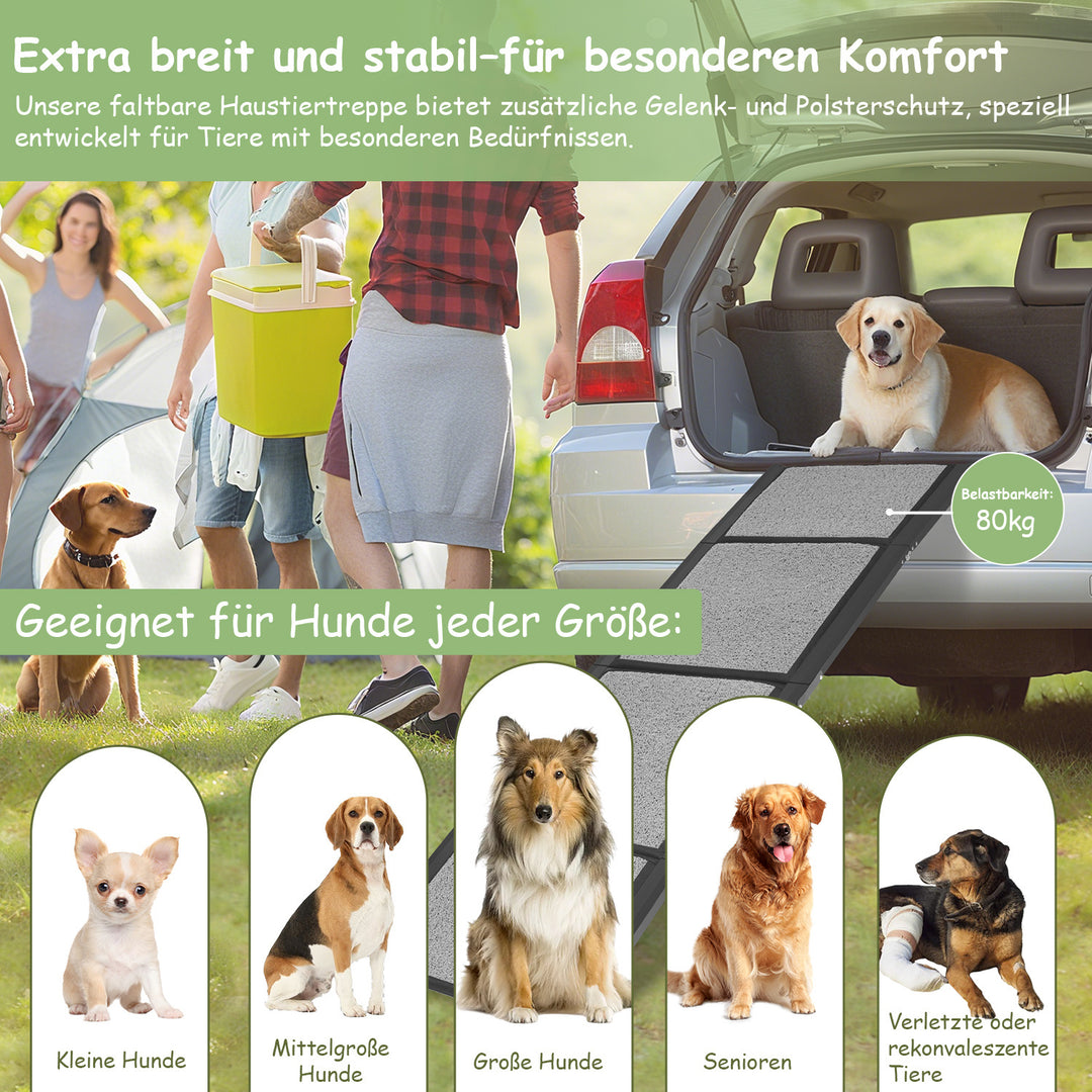 Sonnewelt Faltbar Hundetreppe Hunderampe Haustier Aufstiegshilfe