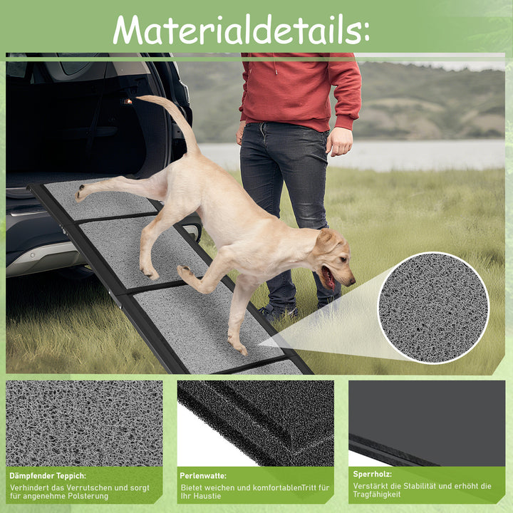 Sonnewelt Faltbar Hundetreppe Hunderampe Haustier Aufstiegshilfe