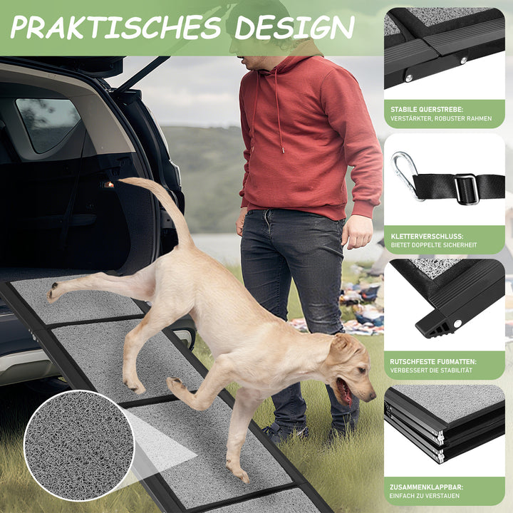 Sonnewelt Faltbar Hundetreppe Hunderampe Haustier Aufstiegshilfe