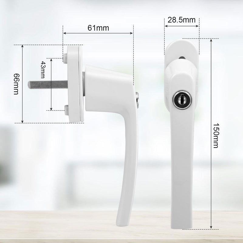 Sonnewelt Fenstergriff Abschließbar Aluminium mit Key