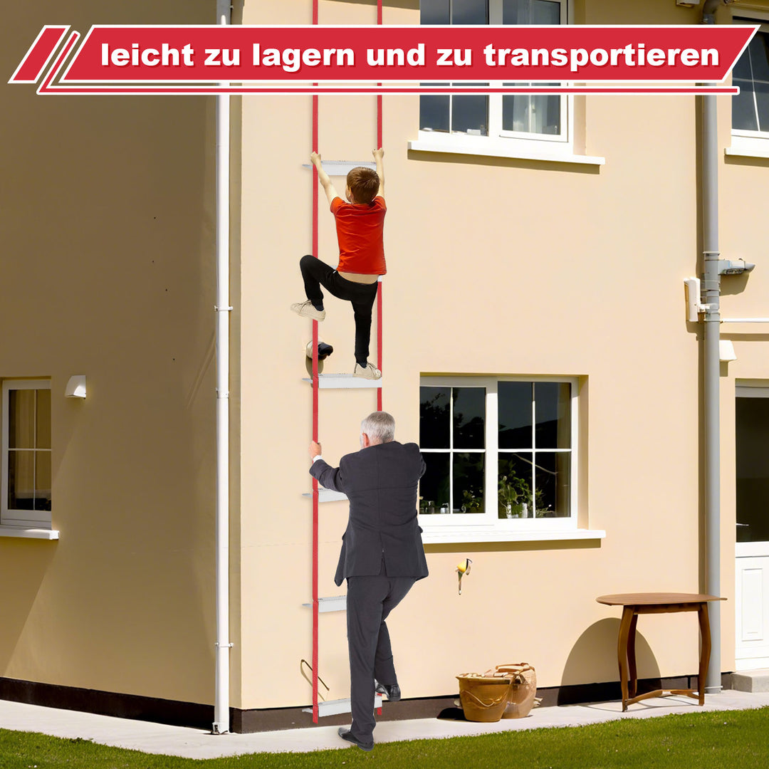 Sonnewelt Feuerleiter Rettungsleiter bis 4.5m Tragfähigkeit 450kg