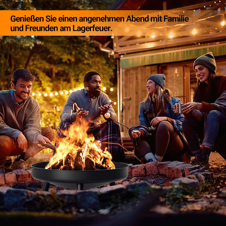 Sonnewelt Feuerschale Φ82,5cm Feuerstelle mit Griffen