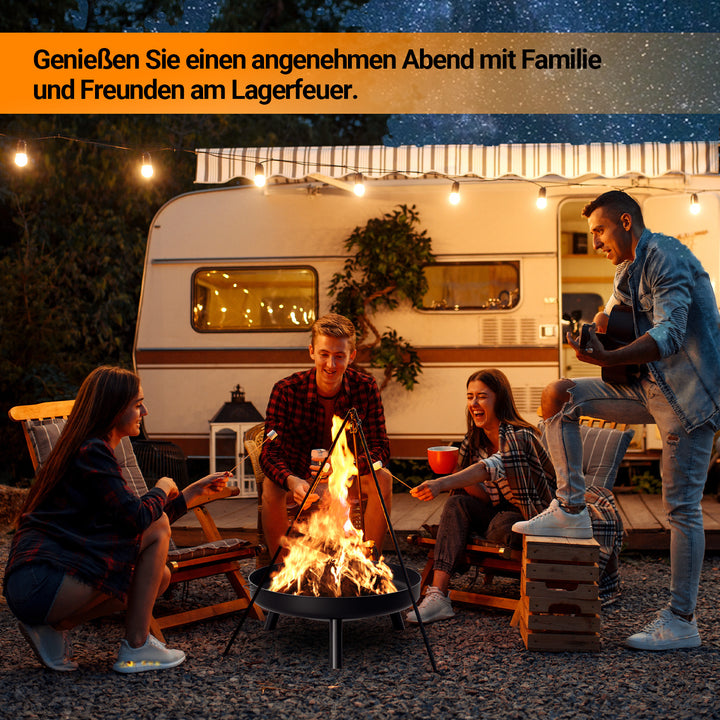 Sonnewelt Feuerschale Φ82,5cm Feuerstelle mit Griffen