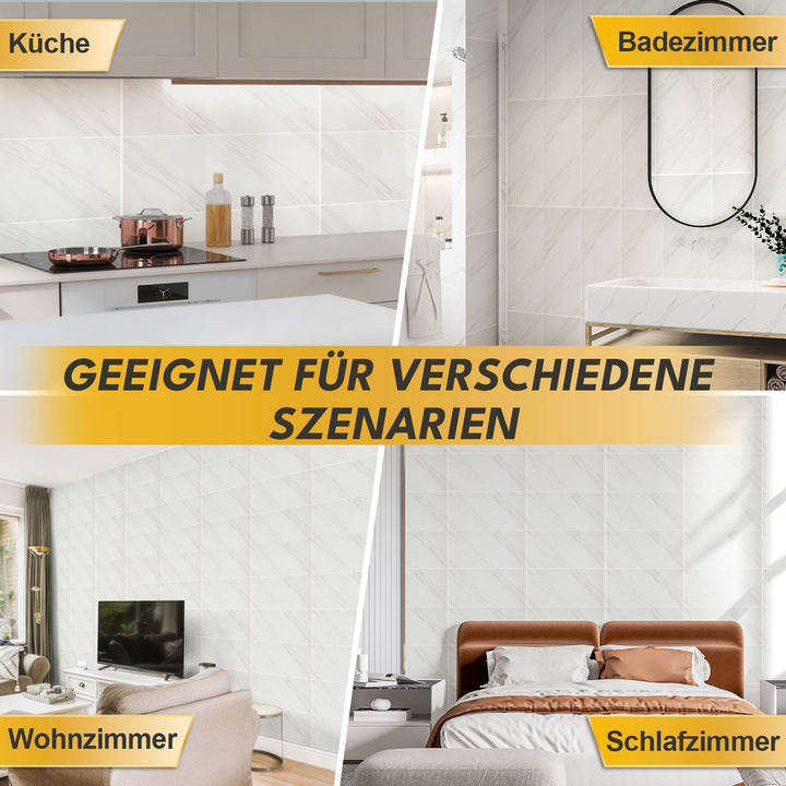 Sonnewelt Selbstklebende Wandpaneele Fliesenaufkleber 60x30cm 10x