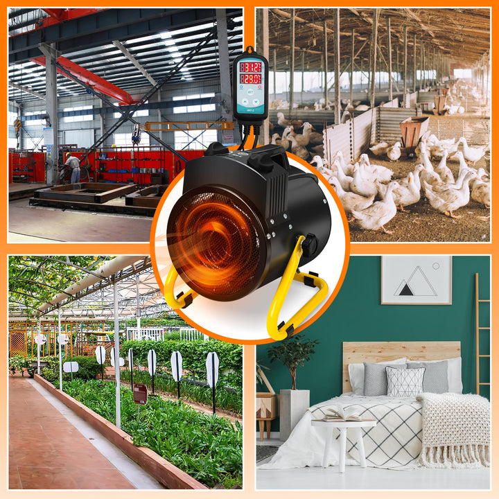 Sonnewelt Frostwächter mit Thermostat Gewächshaus 2000W IPX4