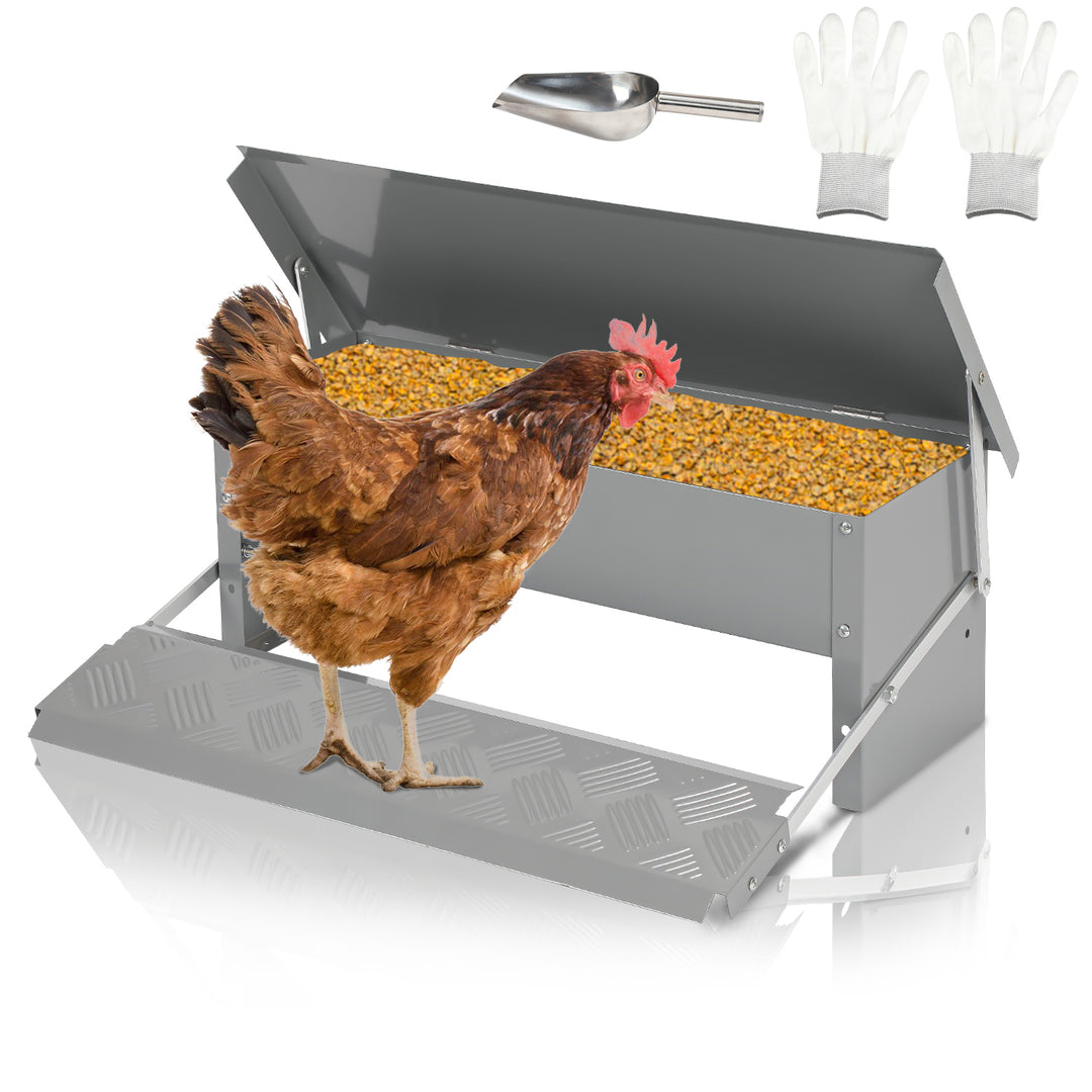 Sonnewelt Futterautomat Futterspender mit Handschuhe 5kg