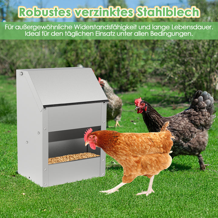 Sonnewelt Futterautomat Futterspender Edelstahl 5/15kg