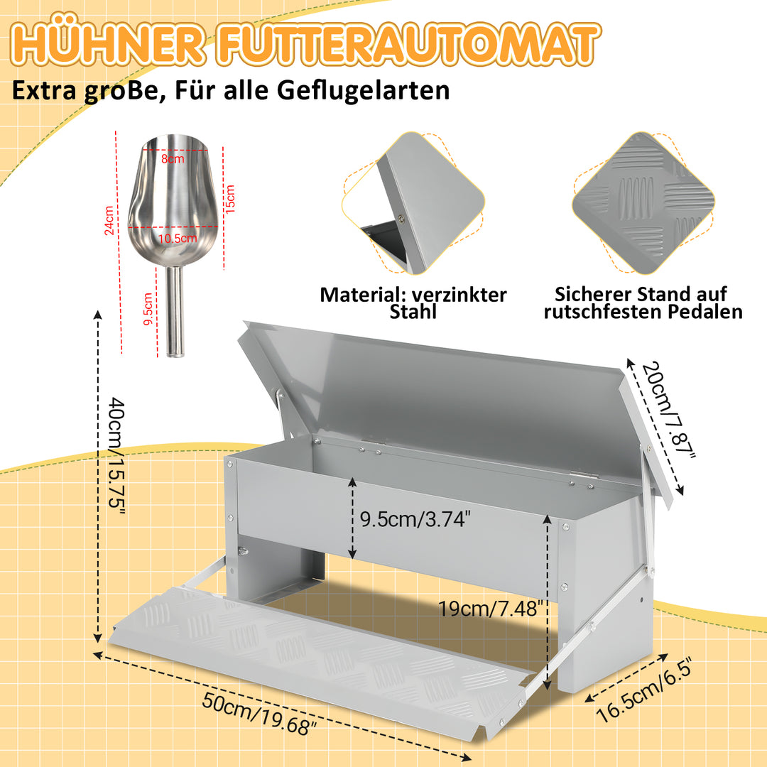 Sonnewelt Futterautomat Futterspender mit Handschuhe 5kg