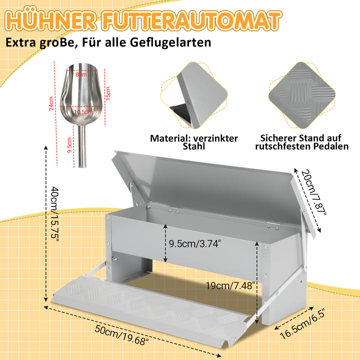 Sonnewelt Futterautomat Futterspender mit Handschuhe 5kg