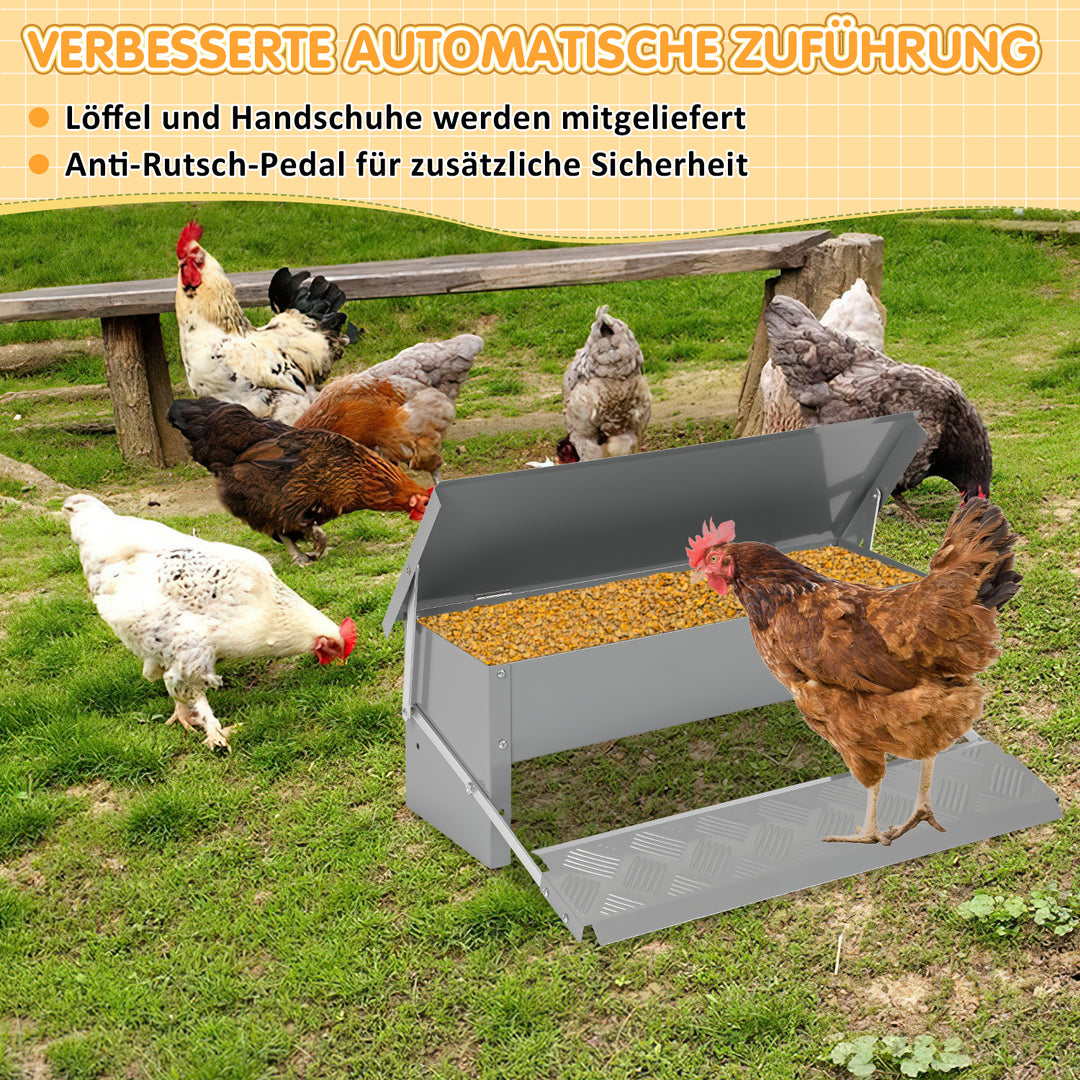 Sonnewelt Futterautomat Futterspender mit Handschuhe 5kg