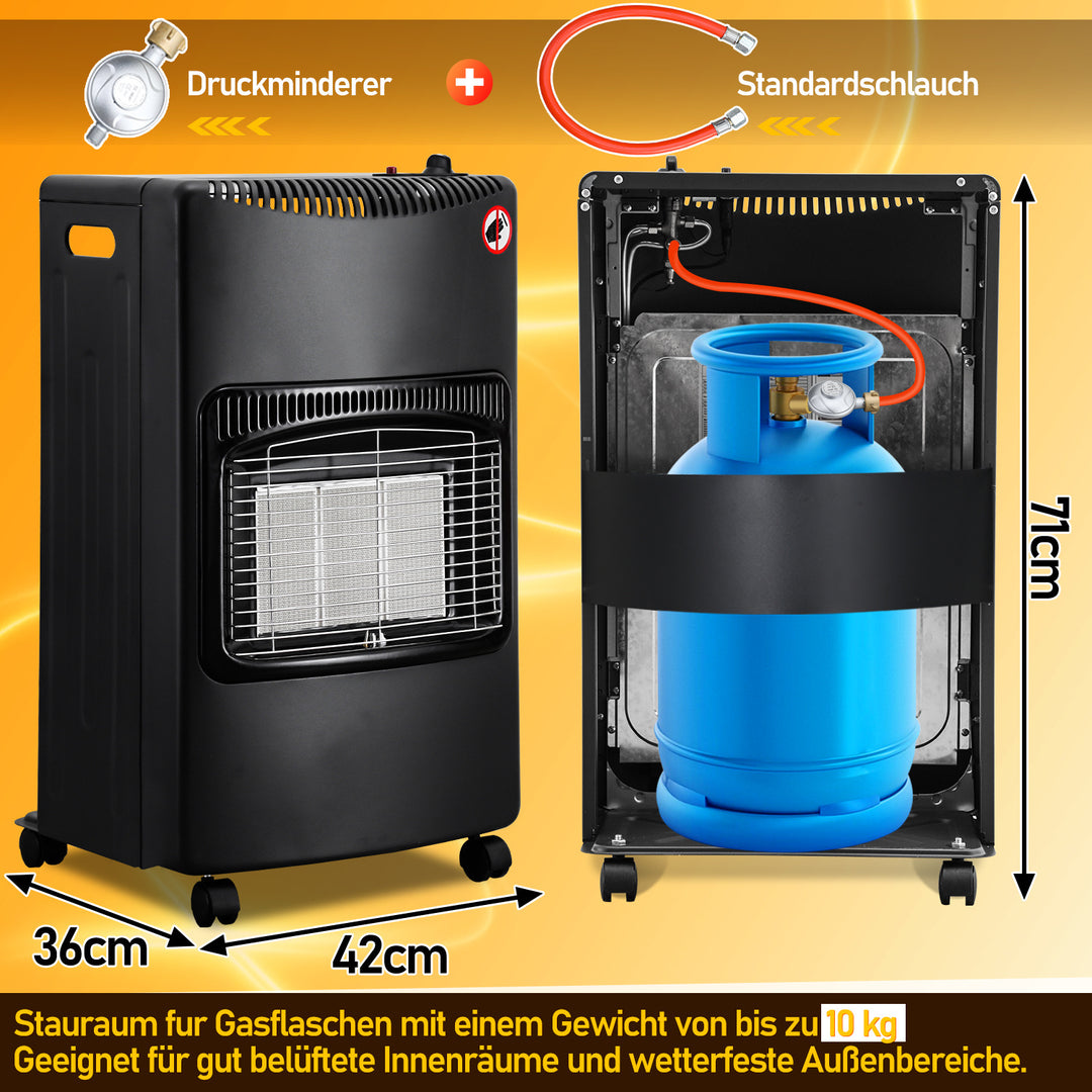 Sonnewelt Gasheizung Gasheizer 4,2 KW mit Gasdruckregler