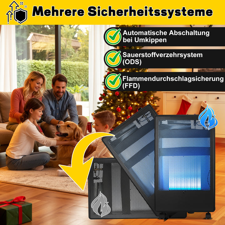 Sonnewelt Gasheizung 3800W Gasheizer für Gasflaschen Faltbarer mit EU Adapter