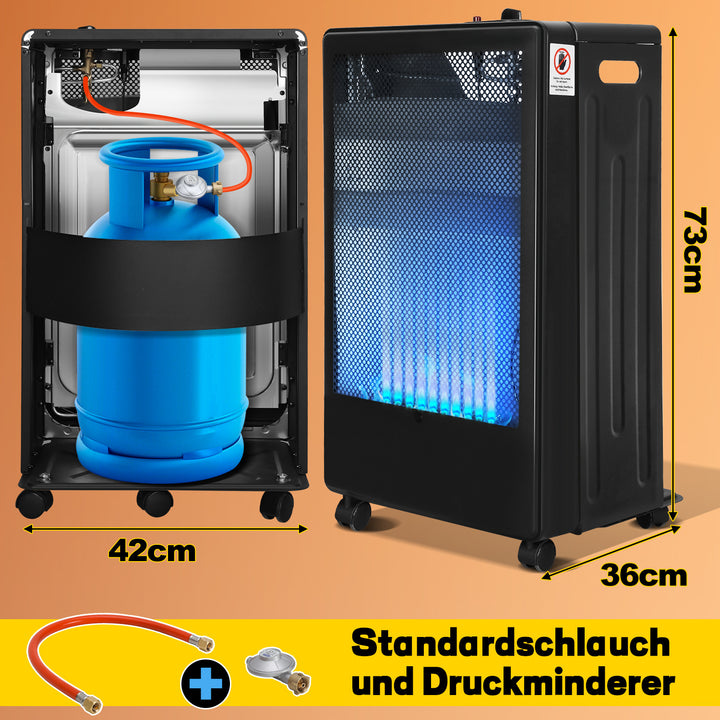 Sonnewelt Gasheizung 3800W Gasheizer für Gasflaschen Faltbarer mit EU Adapter