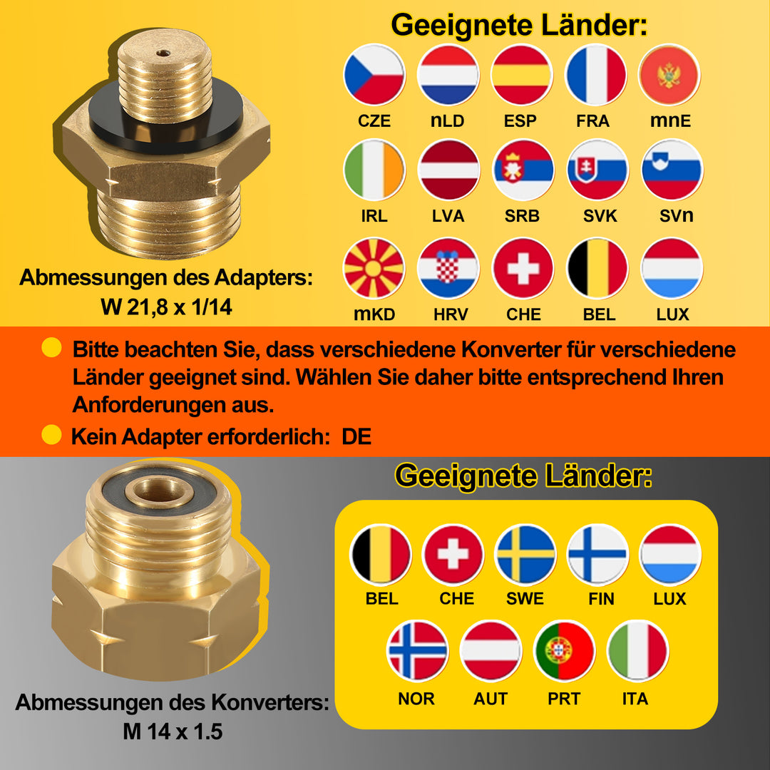 Sonnewelt Gasheizung 3800W Gasheizer für Gasflaschen Faltbarer mit EU Adapter