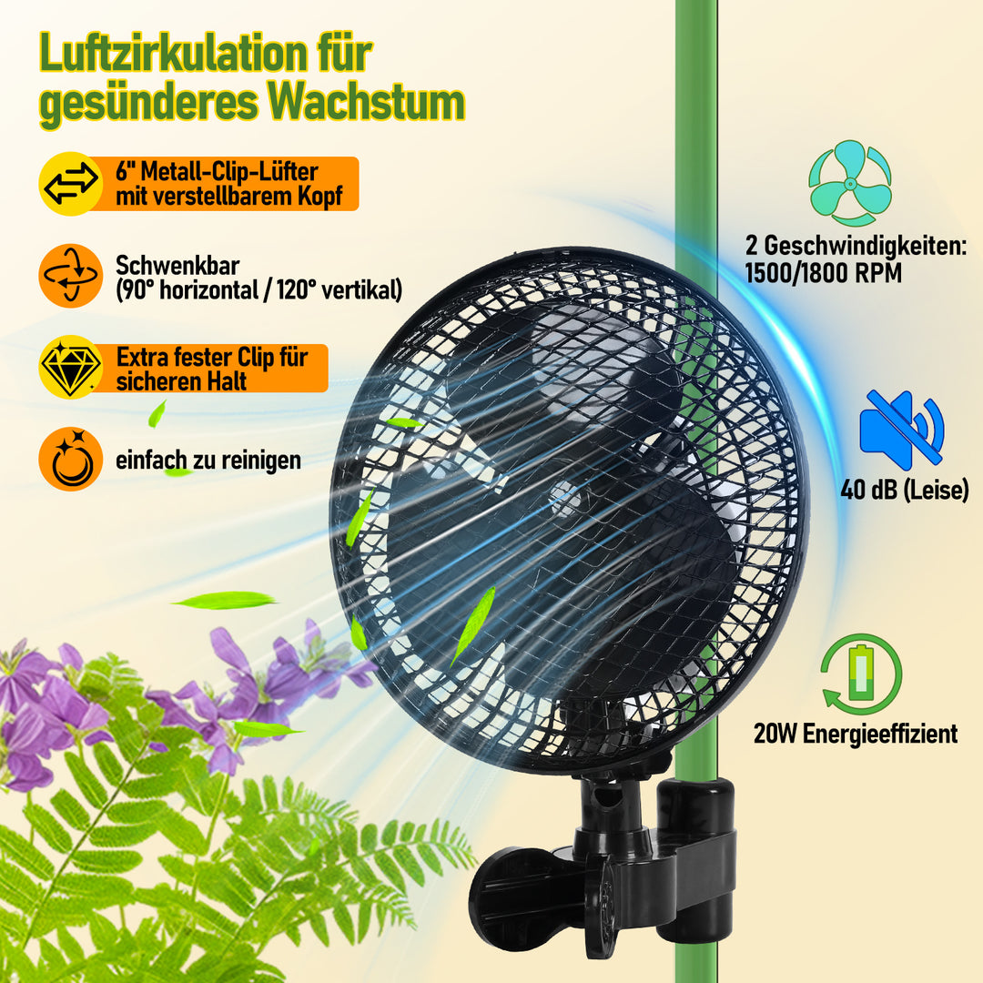 Sonnewelt Growbox Gewächshaus Komplettset Vollspektrum