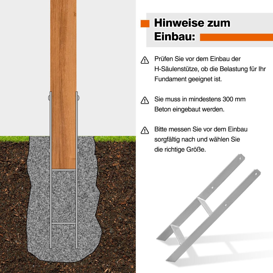 Sonnewelt 2/4 pieces H-anchor H-post support post