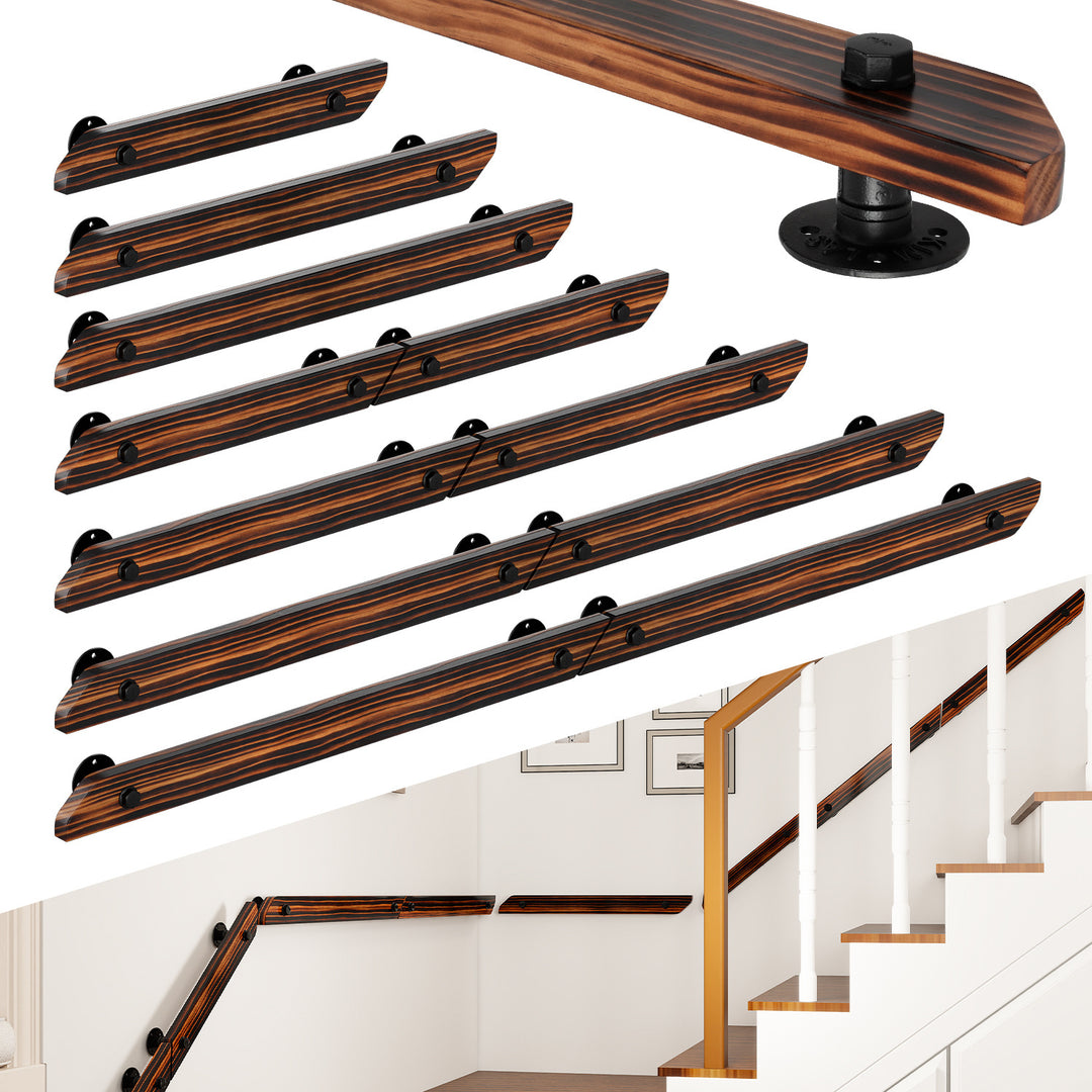 Sonnewelt Handlauf Treppengeländer Kiefernholz 60cm-200cm Brown