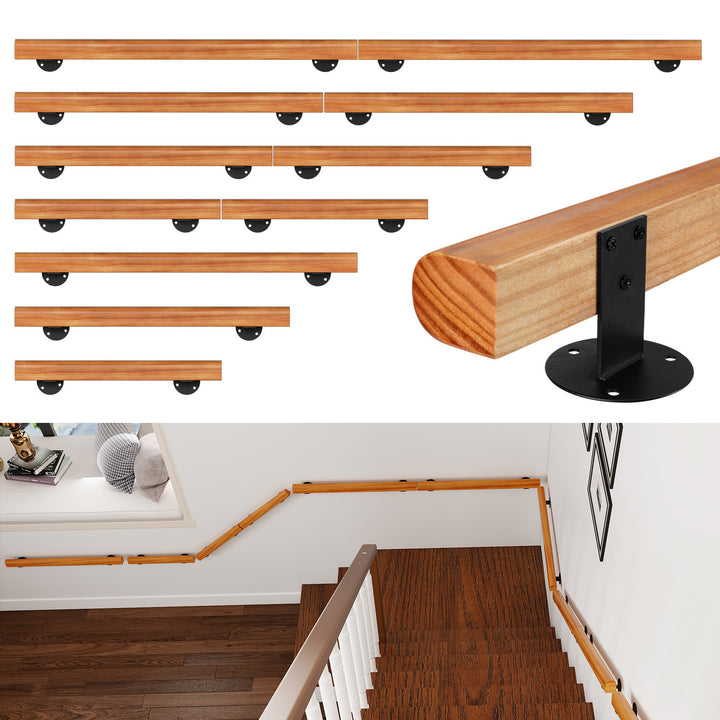 Sonnewelt Handlauf Treppengeländer Kiefernholz Halbrunde Wood