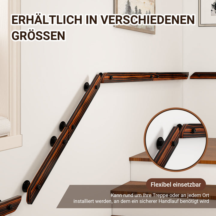 Sonnewelt Handlauf Treppengeländer Kiefernholz 60cm-200cm Brown