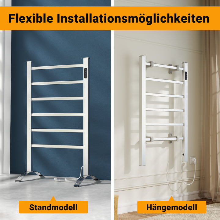 Sonnewelt Handtuchwärmer Elektrisch Heizkörper Wandmontiert und Standgerät 100W