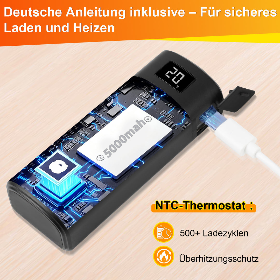 Sonnewelt 2x Set Handwärmer Elektrisch Taschenwärmer USB