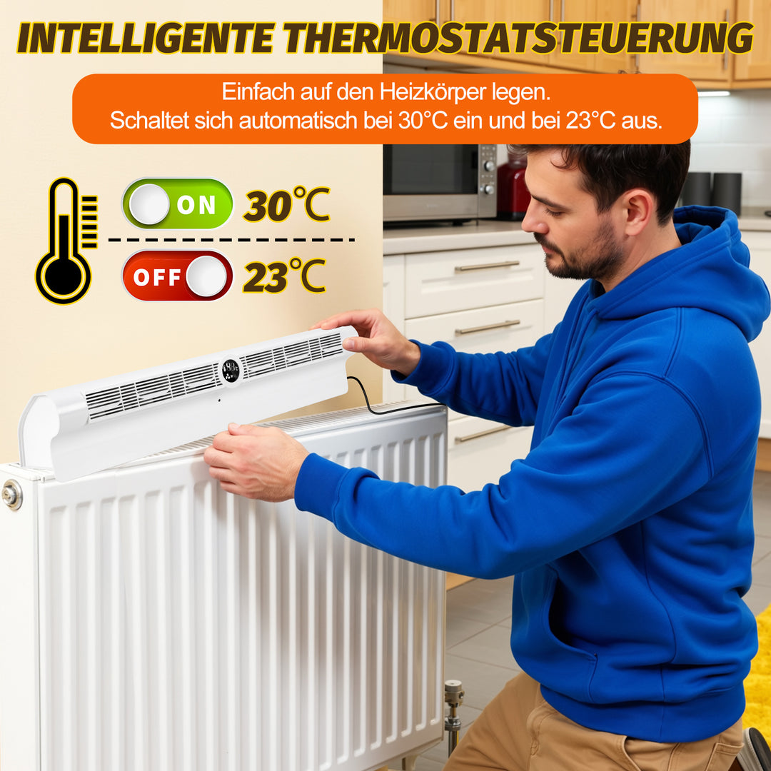 Sonnewelt Heizkörper Ventilator Heizverstärker 6 Auslässen und Beleuchtung