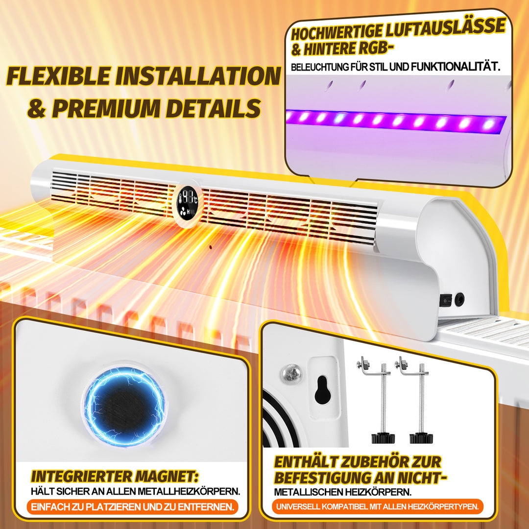 Sonnewelt Heizkörper Ventilator Heizverstärker 6 Auslässen und Beleuchtung