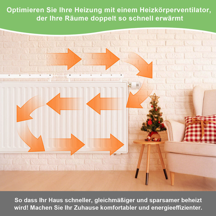 Sonnewelt Heizkörperverstärker Heizkörper 5 Lüfter