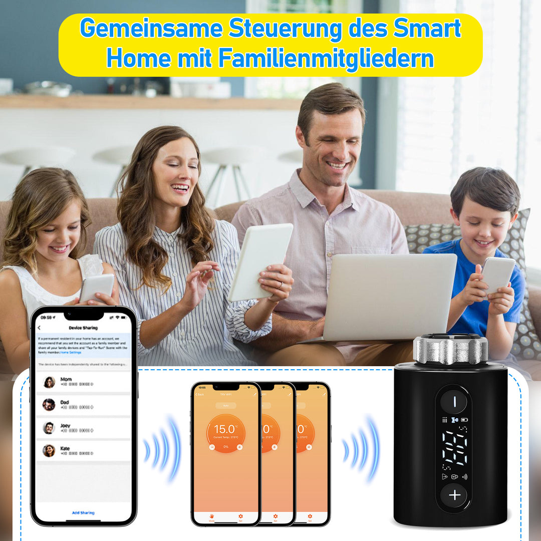 Sonnewelt Heizkörperthermostat Thermostatisches Heizkörperventil mit Ersatzkopf