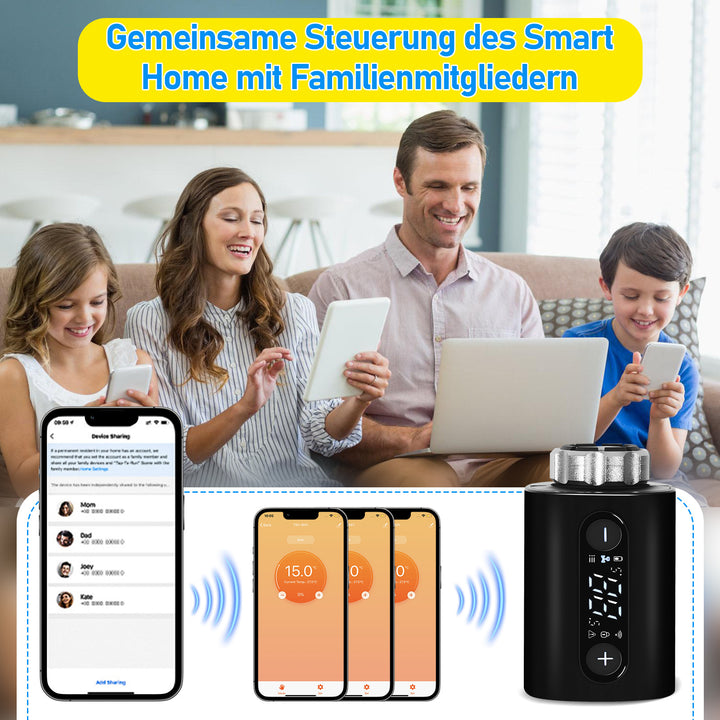 Sonnewelt Heizkörperthermostat Thermostatisches Heizkörperventil mit Ersatzkopf