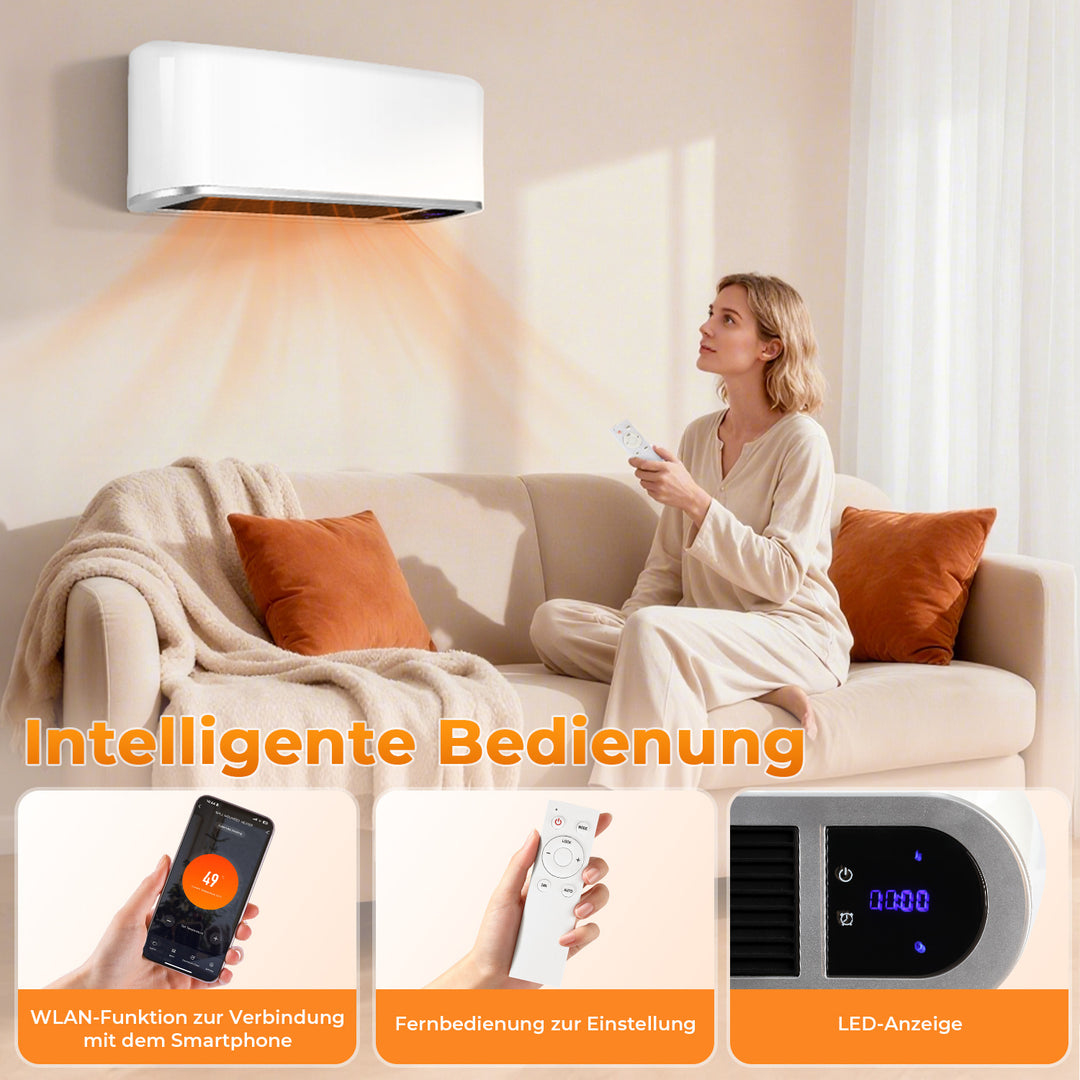 Sonnewelt Heizlüfter Keramik Wandheizung APP 2000W