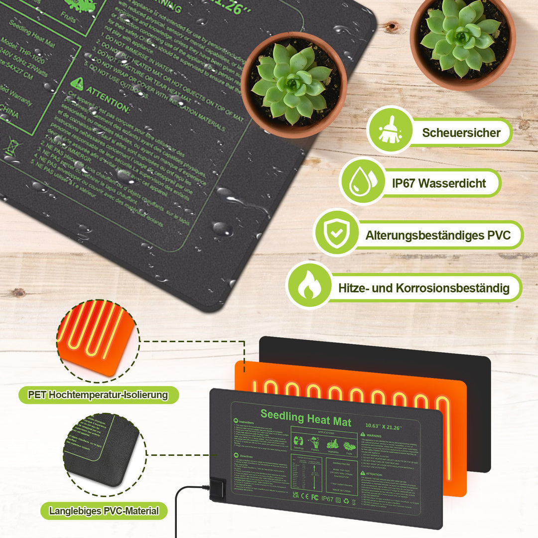 Sonnewelt Heating Mat Plants 27W/55W with Thermostat
