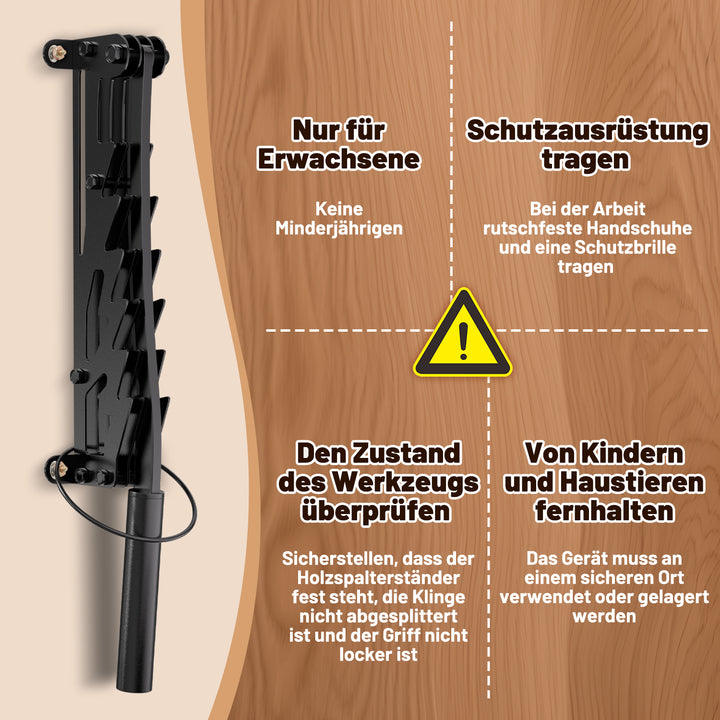 Sonnewelt Manueller Holzspalter Wandhalterung mit Abziehbar Griff