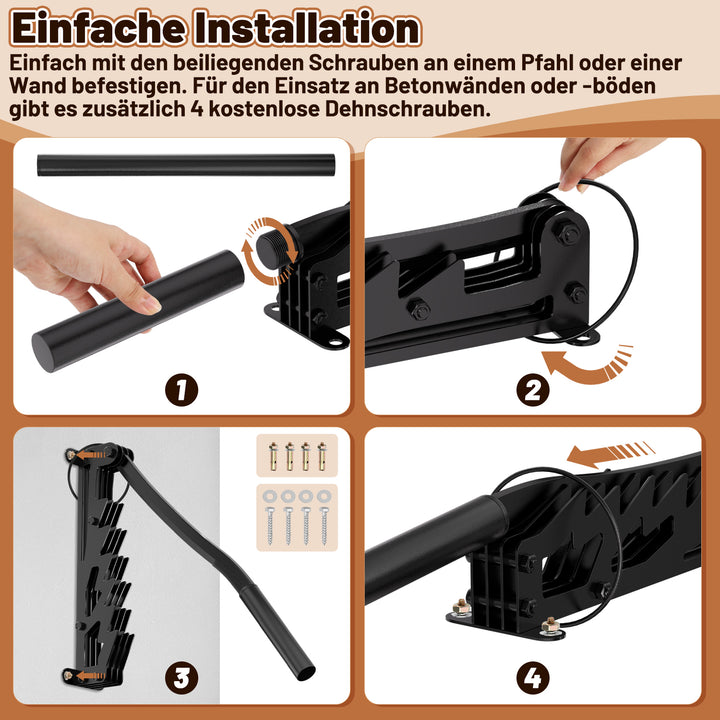 Sonnewelt Manueller Holzspalter Wandhalterung mit Abziehbar Griff