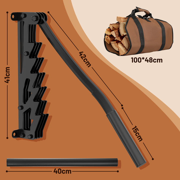 Sonnewelt Manueller Holzspalter Wandhalterung mit Abziehbar Griff