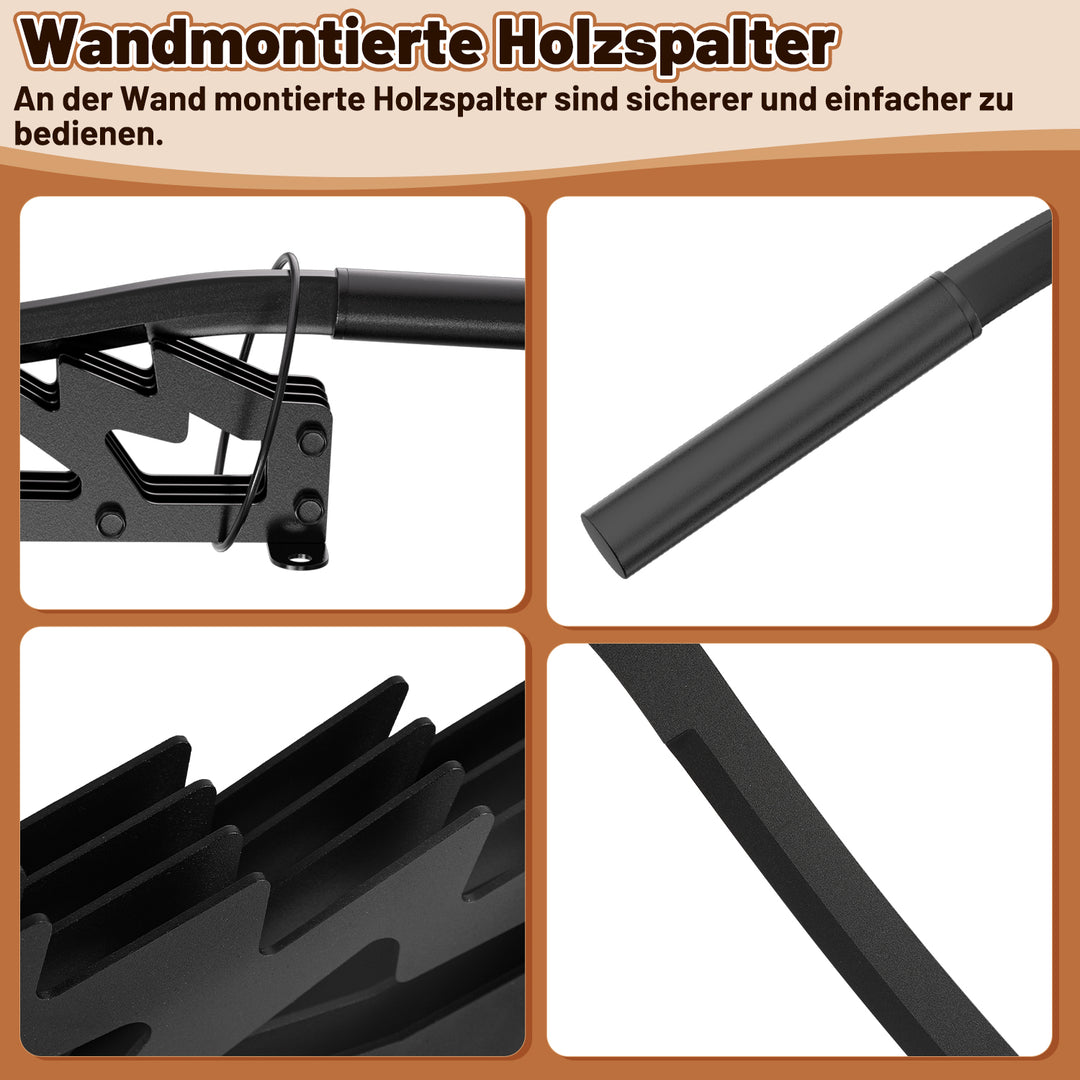 Sonnewelt Manueller Holzspalter Wandhalterung mit Abziehbar Griff