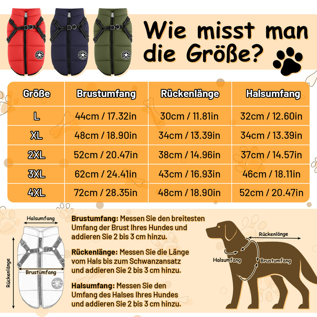 Sonnewelt Hundemantel Hundeweste Hundejacke Wintermantel
