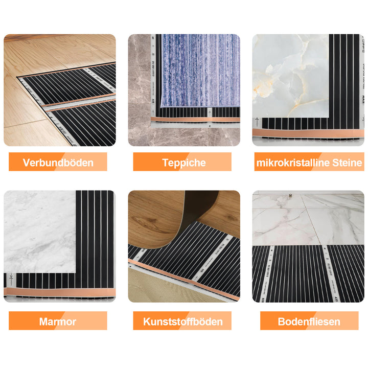 Sonnewelt infrared heating film heating film 2mx0.5m