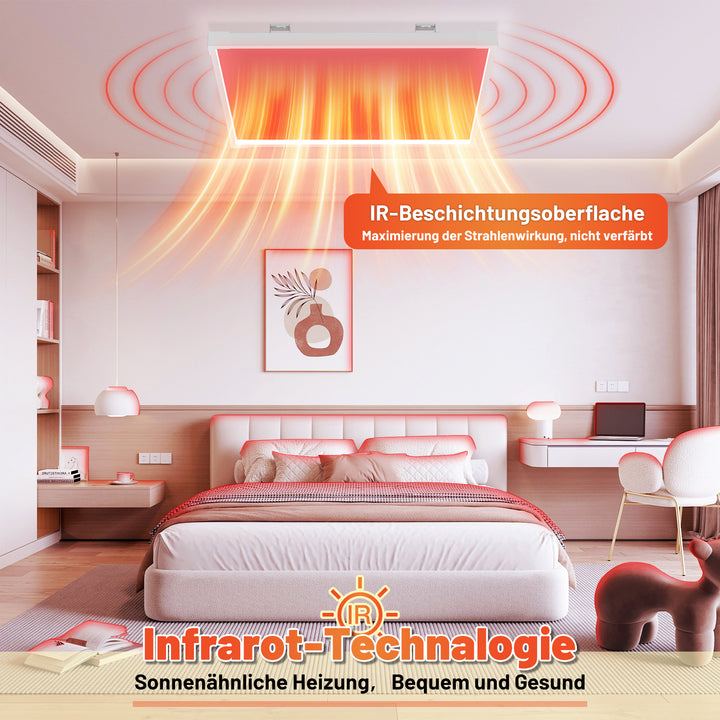 Sonnewelt Infrarotheizung Deckenheizung mit Licht 360/770W