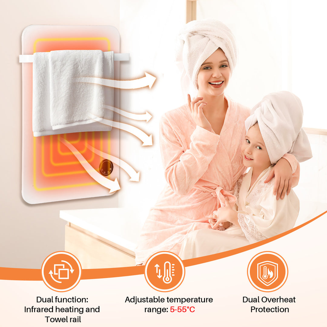 Sonnewelt Infrarotheizung Handtuchhalter Thermostat 400W/600W