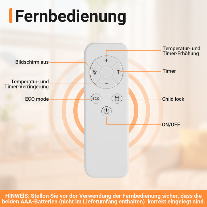 Sonnewelt Infrarotheizung Elektroheizung 450W mit App Fernbedienung