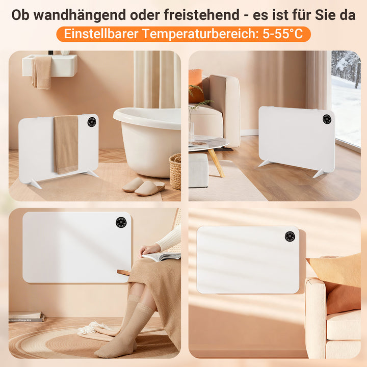 Sonnewelt Infrarotheizung Elektroheizung 450W mit App Fernbedienung