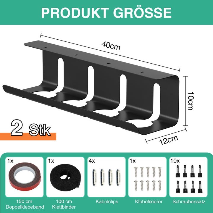 Sonnewelt Kabelwanne Kabelkanal Kabelkorb 2 Stück