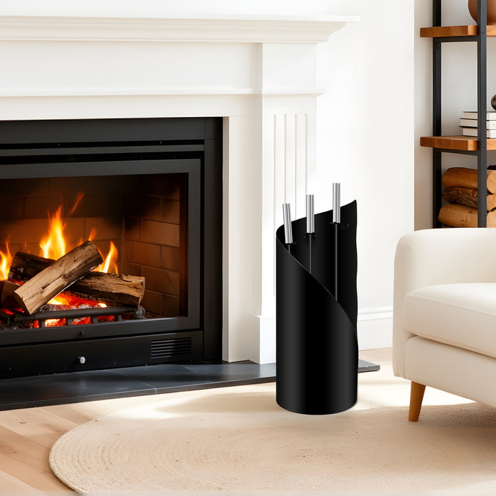 Sonnewelt Kaminbesteck 4 teilig Edelstahl Kaminzubehör