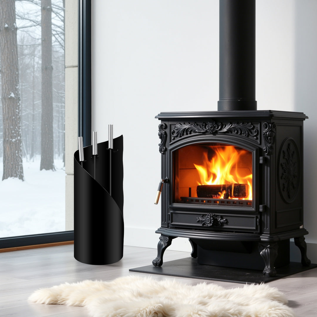 Sonnewelt Kaminbesteck 4 teilig Edelstahl Kaminzubehör