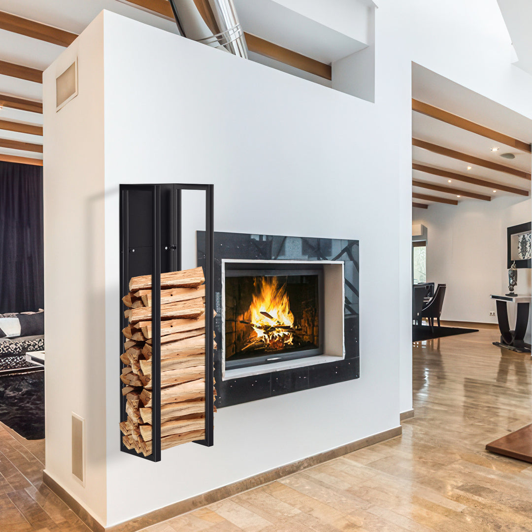 Sonnewelt Kaminholzregal Metall Kaminholzständer Wandmontage