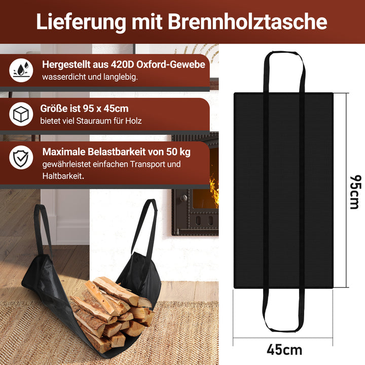 Sonnewelt Kaminholzregal Metall Kaminholzständer Wandmontage