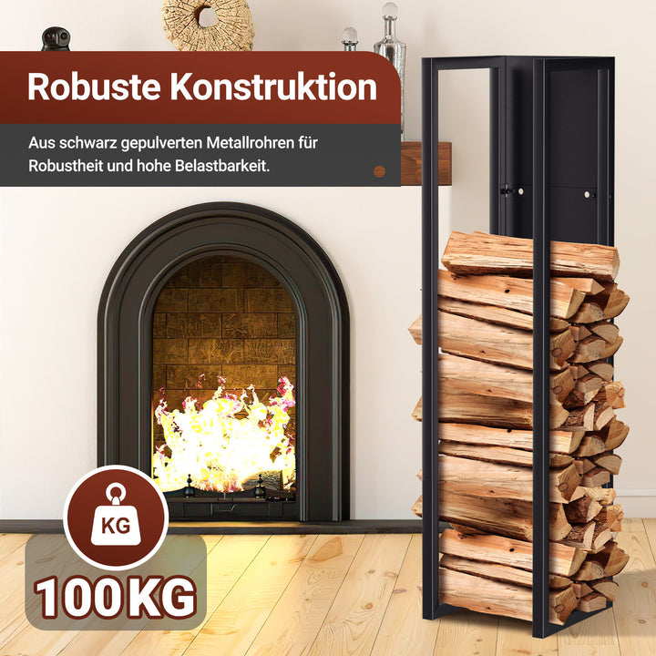 Sonnewelt Kaminholzregal Metall Kaminholzständer Wandmontage